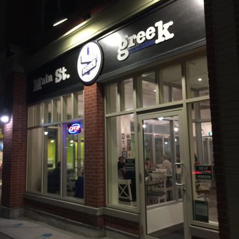 Main St Greek - Storefront at night - Greek Near Me - Markham, Ontario