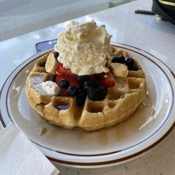 Project Coffee - The Sweet Waffle! With fruit, syrup, and cream on top! - Coffee & Tea Near Me - Sarasota, Florida