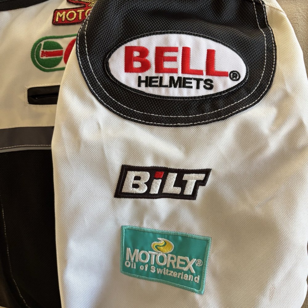 Anthony's Leatherworks - BELL helmets patch added. - Sewing & Alterations Near Me - Corona Del Mar, California Anthony's Leatherworks - BELL helmets patch added. - Sewing & Alterations Near Me - Corona Del Mar, California