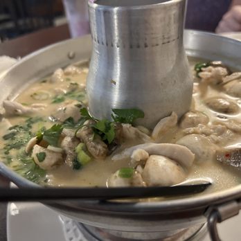 Smile Thai Cuisine - Tom Kha Chicken (Coconut soup) Hotpot !! - Thai Near Me - Dawsonville, Georgia Smile Thai Cuisine - Tom Kha Chicken (Coconut soup) Hotpot !! - Thai Near Me - Dawsonville, Georgia