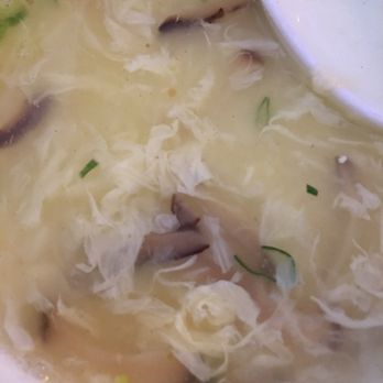 Palace Dumplings - Hot and sour looks just like egg drop soup with just a sprinkle of spices. Wrong color for hot and sour - Chinese Near Me - Wappingers Falls, New York