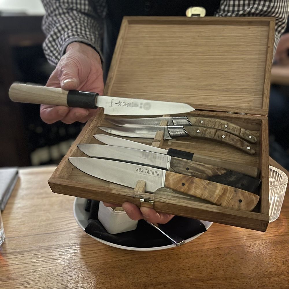 Bos Taurus - Steak knife selection - Steakhouses Near Me - Bend, Oregon Bos Taurus - Steak knife selection - Steakhouses Near Me - Bend, Oregon