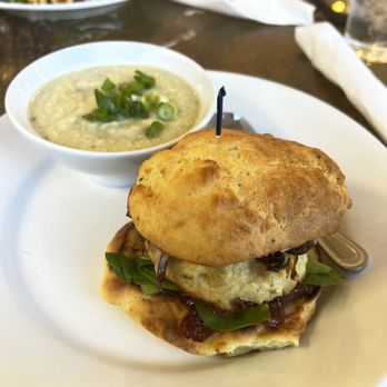 Fresh First - Spinach Chicken Burger & Creamy Cauliflower Soup - Gluten-Free Near Me - Fort Lauderdale, Florida Fresh First - Spinach Chicken Burger & Creamy Cauliflower Soup - Gluten-Free Near Me - Fort Lauderdale, Florida