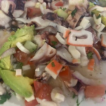 Mariscos Playa De Corales - Tostada mixta - Seafood Near Me - Placentia, California Mariscos Playa De Corales - Tostada mixta - Seafood Near Me - Placentia, California