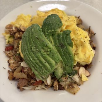 Farmer Boy - Cauliflower Hash, the house-made pesto is delicious! I prefer no rosemary oil but I've enjoyed this dish both ways. - Breakfast & Brunch Near Me - Santa Barbara, California
