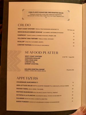 Menu photo 2 Casa Playa Las Vegas, NV Menu photo 2 Casa Playa Las Vegas, NV