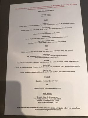 Menu photo 1 Maison Bleu Bury St Edmunds, SFK Menu photo 1 Maison Bleu Bury St Edmunds, SFK