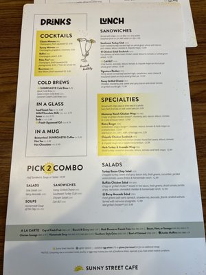 Menu photo 2 Sunny Street Cafe Keller, TX Menu photo 2 Sunny Street Cafe Keller, TX