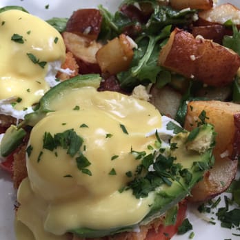 Fig Tree Cafe - Wow! Lobster crab cake Benedict no bread needed! Yum! Best arugula truffle potatoes! - Sandwiches Near Me - Pacific Beach, California
