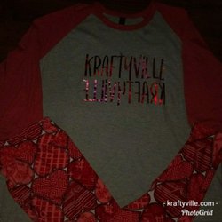 Kraftyville - Needs raglans n design we can print ,cut,weed send straight to you for pressing..
Call Le Anne for details and pricing