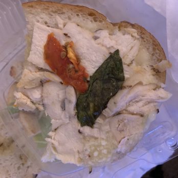Corner Bakery Cafe - Chicken Pomodori Panini.. saddest sandwich I've ever seen. - Sandwiches Near Me - Irvine, California