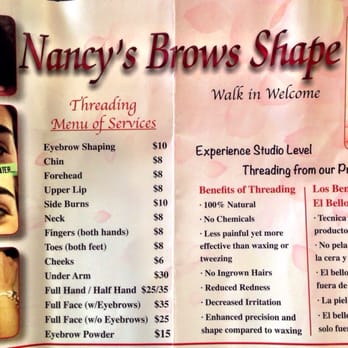 Nancy's Brows Shape - Threading Services - Threading Services Near Me - San Diego, California Nancy's Brows Shape - Threading Services - Threading Services Near Me - San Diego, California