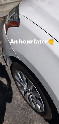 Photo of Precision Dents/ Paintless dent repair - La Verne, CA, US. An hour later!