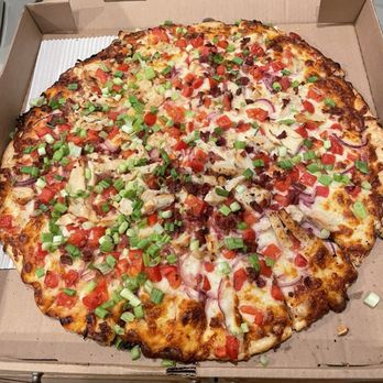 Bear Creek - A chicken and bacon that we had split in half with two different base sauces extra green onions on one side to tell the difference - Chicken Wings Near Me - Molalla, Oregon