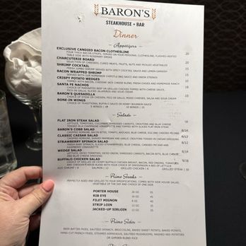 Baron's Steakhouse + Bar - Menu - Steakhouses Near Me - Garden City, Kansas Baron's Steakhouse + Bar - Menu - Steakhouses Near Me - Garden City, Kansas