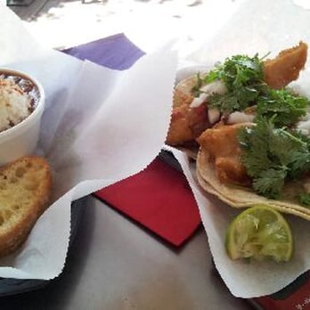 Sea Salt Eatery - Fish tacos with the red beans a rice. - Seafood Near Me - Minneapolis, Minnesota Sea Salt Eatery - Fish tacos with the red beans a rice. - Seafood Near Me - Minneapolis, Minnesota