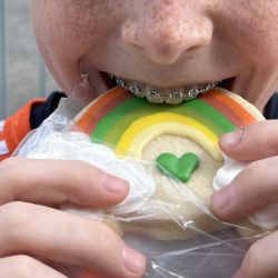 Sugar Fix Bakery - Rainbow sugar cookie. So cute and ridiculously tasty.