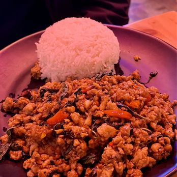 Zaab Zaab - Krapow Over Rice ($15) - spiiicy - Thai Near Me - Flushing, New York