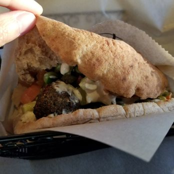 Oren's Hummus - Falafel pita on whole wheat pita - Mediterranean Near Me - Cupertino, California