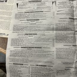 The first part of the inside of the menu