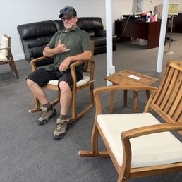 Patio furniture is comfortable Patio furniture is comfortable
