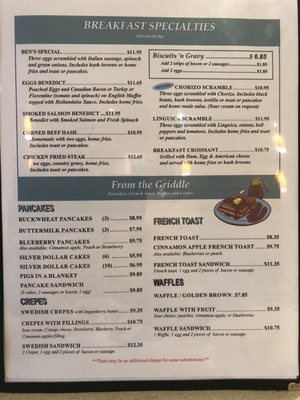 Menu photo 8 Neal's Coffee Shop Burlingame, CA