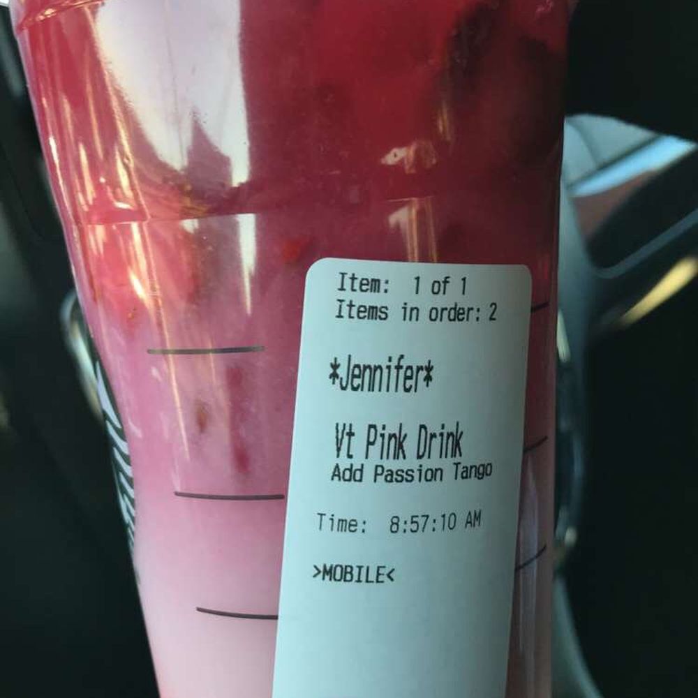 Venti Pink Drink with Passion Tango. It's as tasty as it is pretty!! Venti Pink Drink with Passion Tango. It's as tasty as it is pretty!!