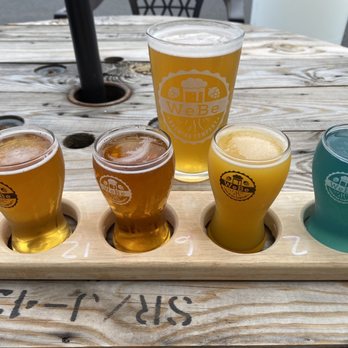 WeBe Brewing Company - a flight of beers - Brewpubs Near Me - Geneva, New York WeBe Brewing Company - a flight of beers - Brewpubs Near Me - Geneva, New York