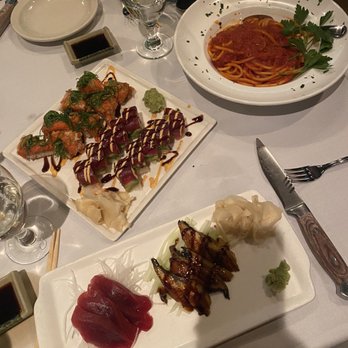The River Palm Terrace - Plate of sushi and sashimi - Steakhouses Near Me - Edgewater, New Jersey The River Palm Terrace - Plate of sushi and sashimi - Steakhouses Near Me - Edgewater, New Jersey