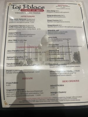 Menu photo 1 Taj Palace Chesterfield, MO Menu photo 1 Taj Palace Chesterfield, MO