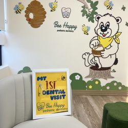 Bee Happy Pediatric Dentistry - Take a picture with our 1st visit sign after your appointment!