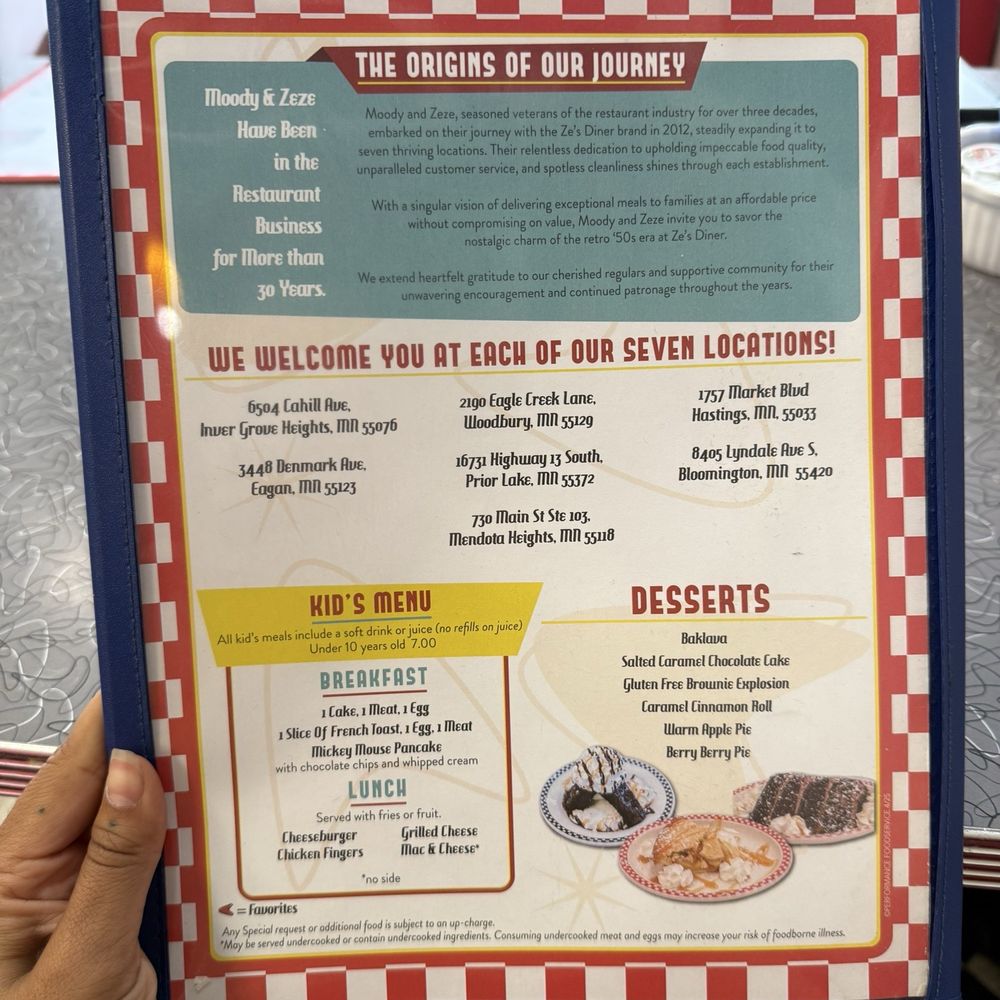 Ze's Diner - Mendota Heights - Menú - Breakfast & Brunch Near Me - Mendota Heights, Minnesota Ze's Diner - Mendota Heights - Menú - Breakfast & Brunch Near Me - Mendota Heights, Minnesota