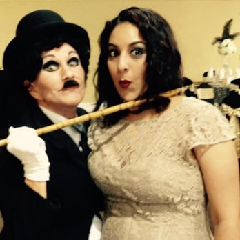 Creative Entertainment - Rosemarie as Charlie Chaplin Impersonator. - Magicians Near Me Creative Entertainment - Rosemarie as Charlie Chaplin Impersonator. - Magicians Near Me