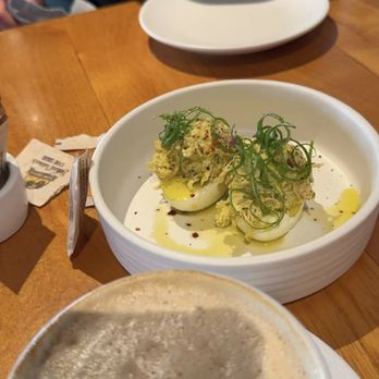 Monti's - Dungeness Crab deviled eggs - Mediterranean Near Me - Santa Rosa, California