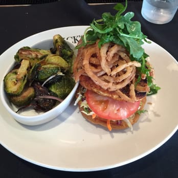 Nick's On 2nd - Blackened fish sandwich with Brussels sprouts. - New American Near Me - Long Beach, California Nick's On 2nd - Blackened fish sandwich with Brussels sprouts. - New American Near Me - Long Beach, California