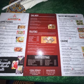 Patron Azteca - Menu - Bars Near Me - Coral Springs, Florida Patron Azteca - Menu - Bars Near Me - Coral Springs, Florida