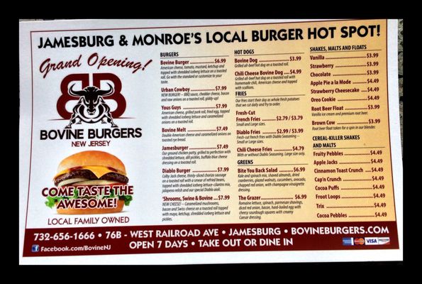 Menu photo 8 Bovine Burgers Jamesburg, NJ Menu photo 8 Bovine Burgers Jamesburg, NJ