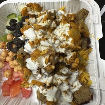 Gyro King - Mix Gyro over Rice Platter - Mediterranean Near Me - New York, New York Gyro King - Mix Gyro over Rice Platter - Mediterranean Near Me - New York, New York