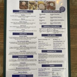 Breakfast menu