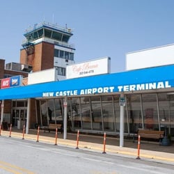 Wilmington Airport - New Castle Airport Terminal (viewed from the front).