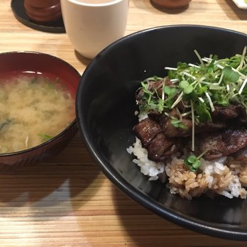 Waraku - Harami Angus Beef Steak Bowl (comes with miso soup) - Izakaya Near Me - Torrance, California