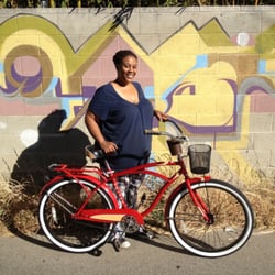 The Bicycle Whisperer - My sister with her new bike