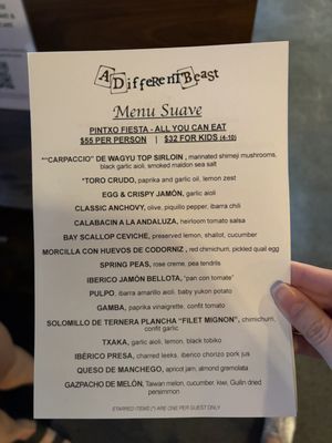 Menu photo 3 A Different Beast Las Vegas, NV Menu photo 3 A Different Beast Las Vegas, NV