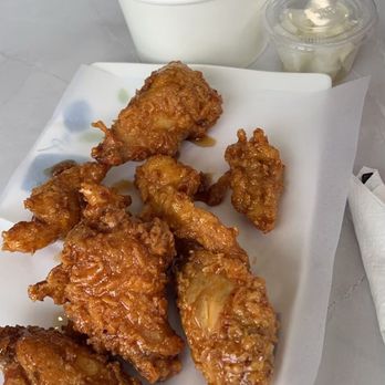Seoul Time - Soy garlic Fried chicken. Wings, legs and some tenders. Soo flavorful! - Korean Near Me - Los Angeles, California Seoul Time - Soy garlic Fried chicken. Wings, legs and some tenders. Soo flavorful! - Korean Near Me - Los Angeles, California