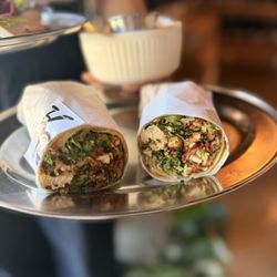 SALA Coffee & Wine Bar - Chicken Caesar wrap
Mejorado tortilla, panko crusted chicken cutlet, caesar dressing, romaine lettuce, parmesan, breadcrumbs