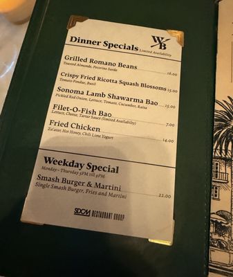 Menu photo 3 The Whaling Bar La Jolla, CA Menu photo 3 The Whaling Bar La Jolla, CA