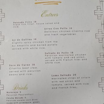 Mati Peruvian Cuisine - Menu - Peruvian Near Me - Albuquerque, New Mexico