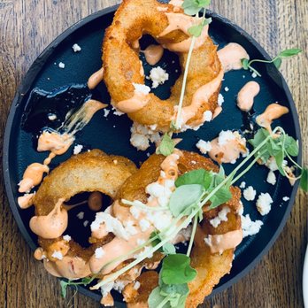 The Hutton - Spicy onion rings - New American Near Me - Jersey City, New Jersey
