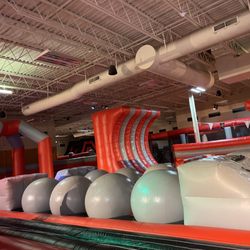 The Hero Day - This is how close you can get to your kids. As you can see the inflatables go way back into the corner.