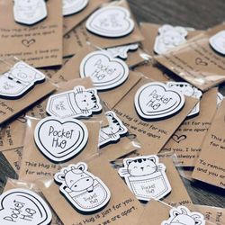 Urban Texan Designs - Kiss Hugs (White Board Tokens)